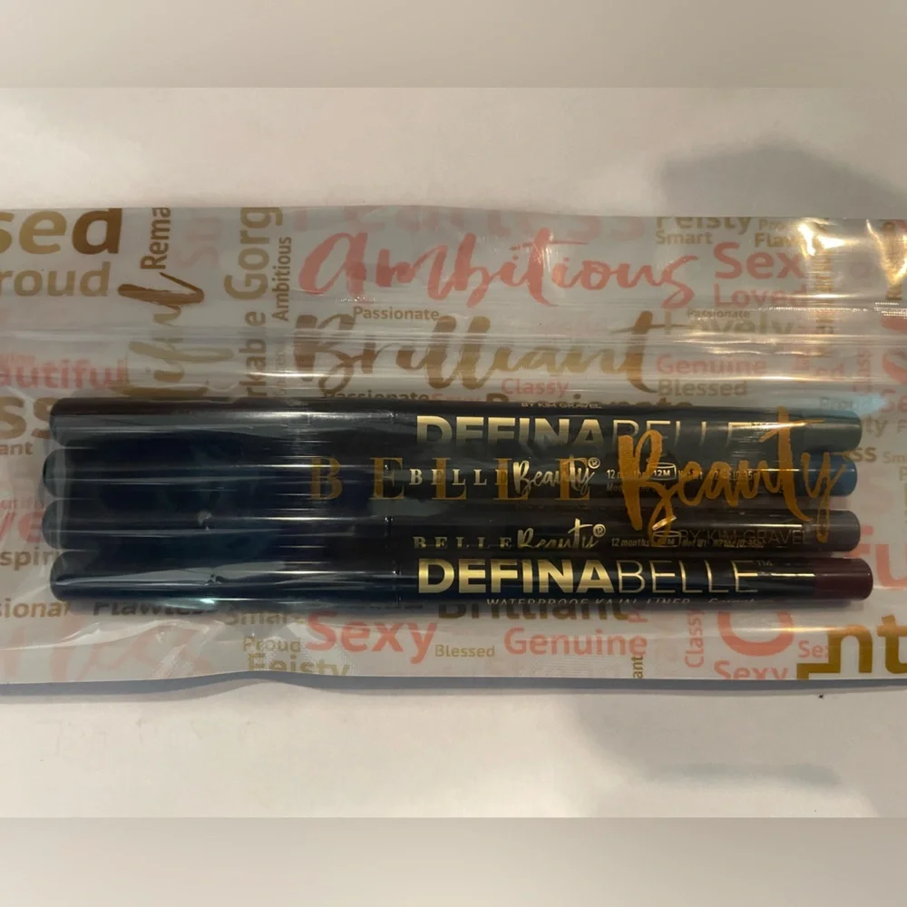 Deep Teal, Slate Grey, Green, Garnet Belle Beauty Definabelle Kajal liner 4 PK